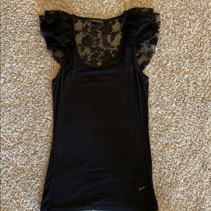 Gucci black lace tank top